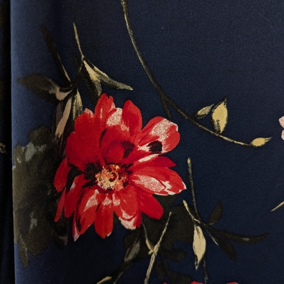 NWT Papermoon basima back navy blue floral Strappy knit tank top boho shirt 1X - Picture 7 of 12